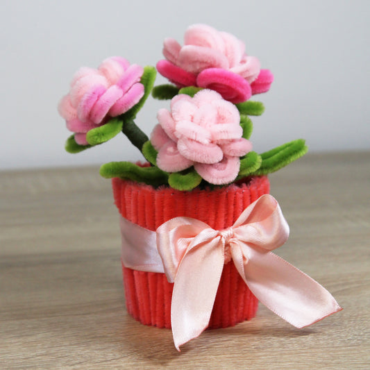 Sada na výrobu trsové růže v květináči - Malá DELUXE