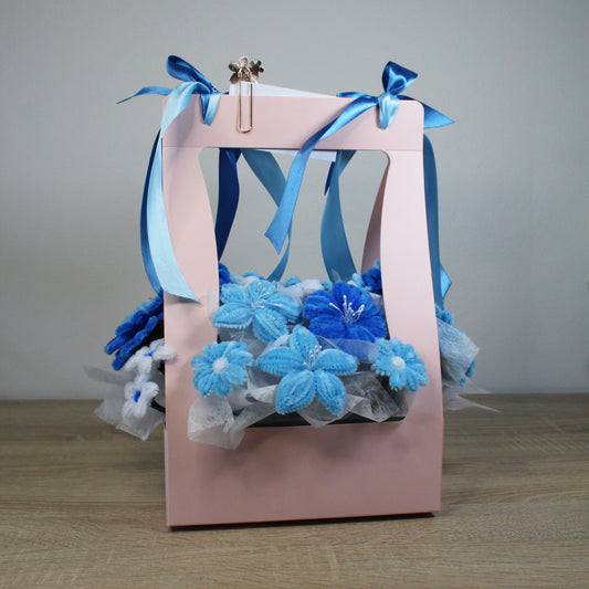 Květinová krabička - Modrá