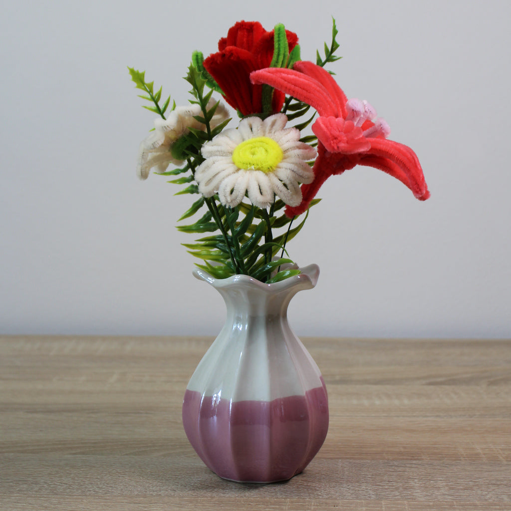 Ručně vyráběná kytice - Červená