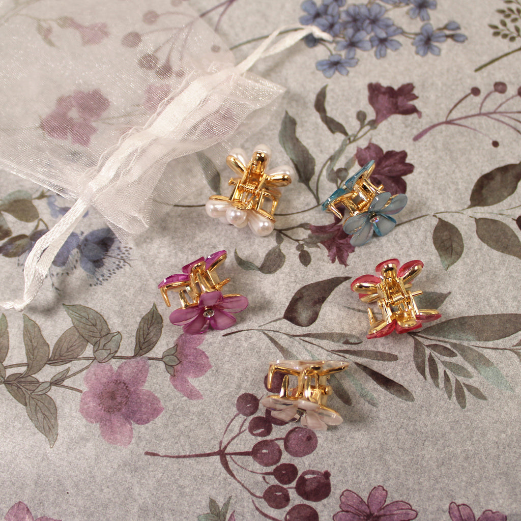 Květinový skřipeček do vlasů 5ks