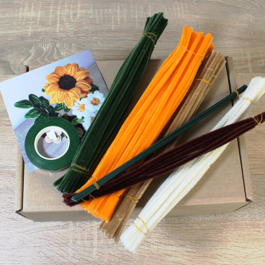 Sada na výrobu pugét - slunečnice BASIC