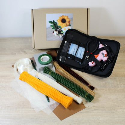 Dárková sada na výrobu pugét - slunečnice DELUXE