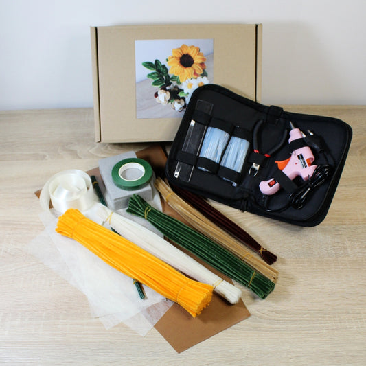 Dárková sada na výrobu pugét - slunečnice DELUXE