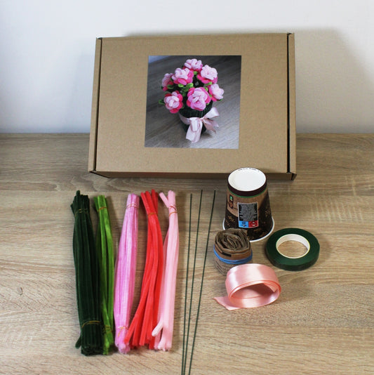 Sada na výrobu trsové růže v květináči - Velká PLUS