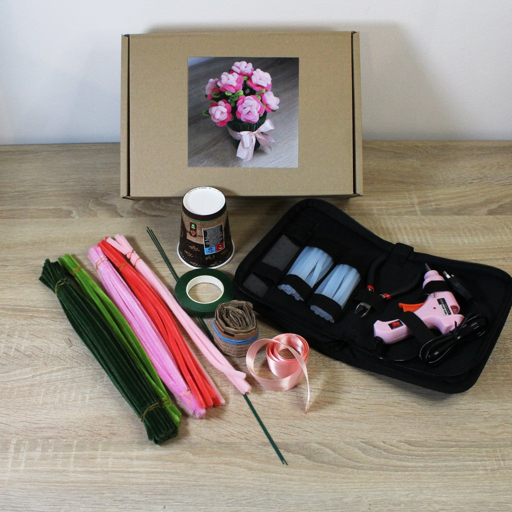 Sada na výrobu trsové růže v květináči - Velká DELUXE