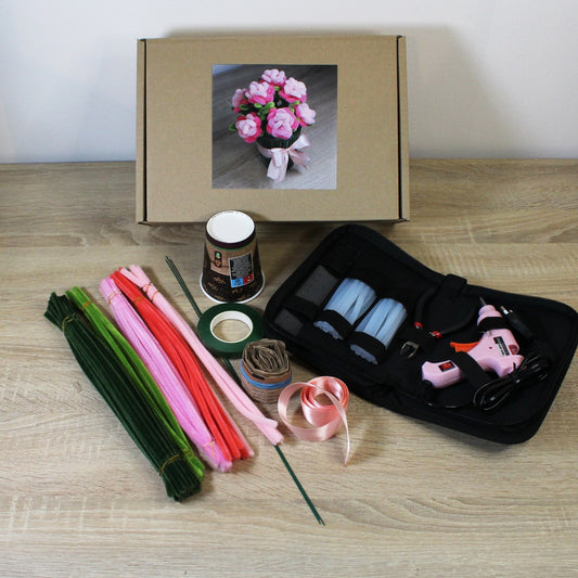 Sada na výrobu trsové růže v květináči - Velká DELUXE