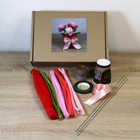 Sada na výrobu trsové růže v květináči - Malá PLUS