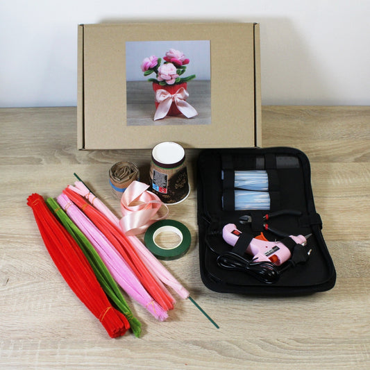 Sada na výrobu trsové růže v květináči - Malá DELUXE