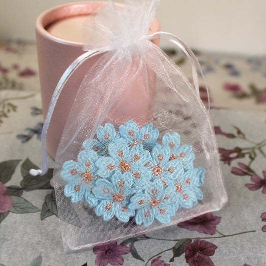 Vyšívaná spona do vlasů 2ks