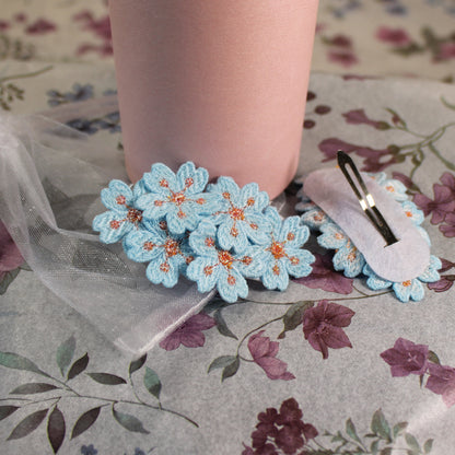 Vyšívaná spona do vlasů 2ks