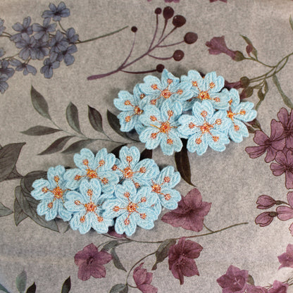 Vyšívaná spona do vlasů 2ks