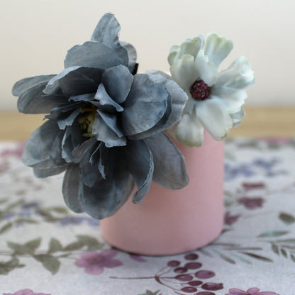 Květy do vlasů bílo-modrá