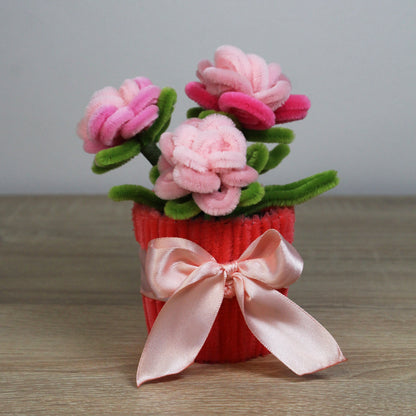 Sada na výrobu trsové růže v květináči - Malá PLUS