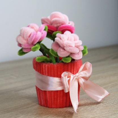 Sada na výrobu trsové růže v květináči - Malá PLUS