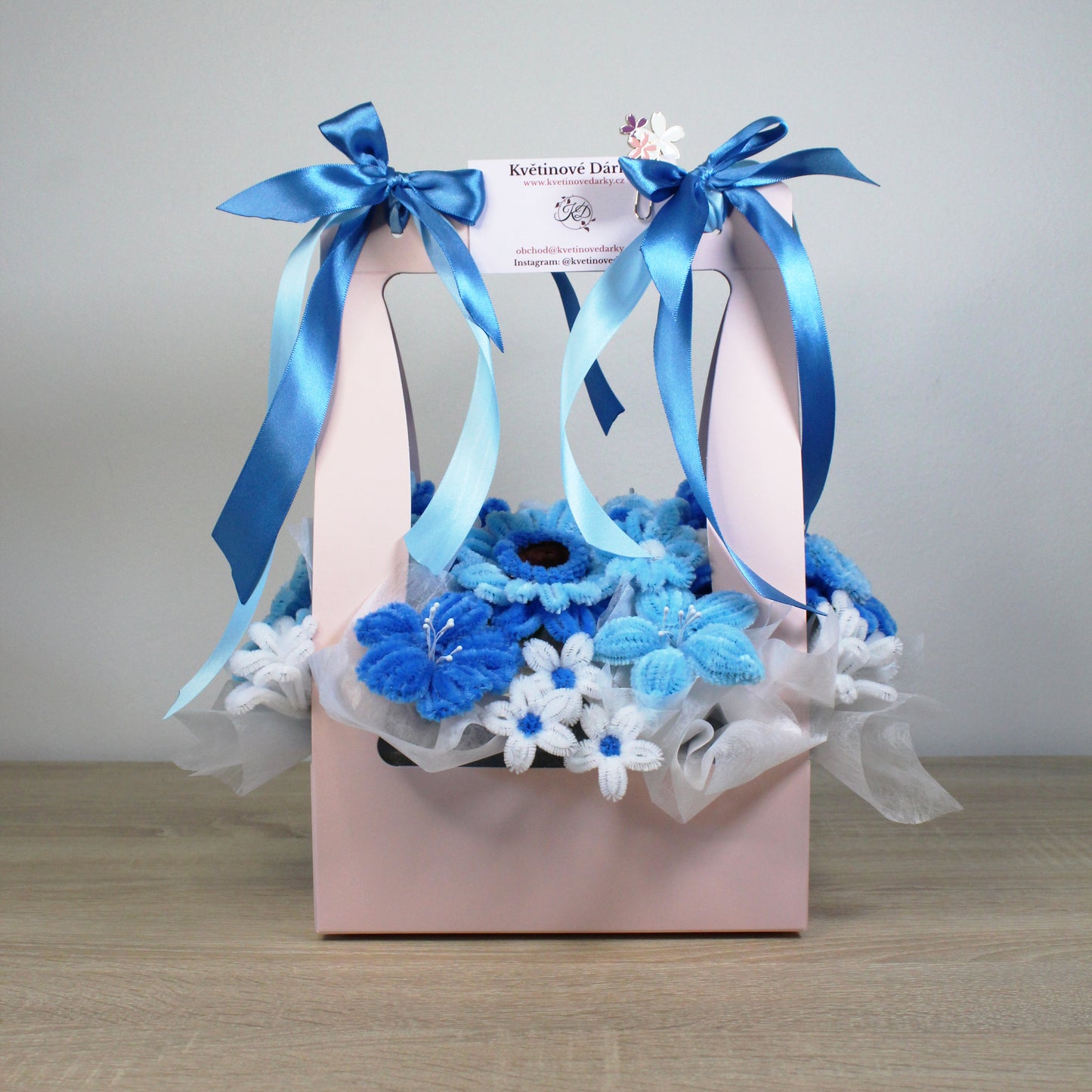 Květinová krabička - Modrá