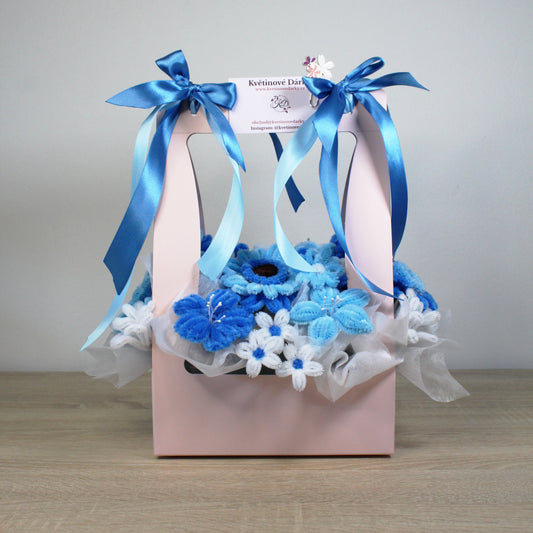 Květinová krabička - Modrá