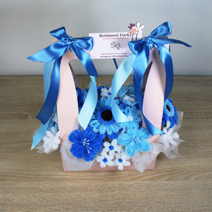 Květinová krabička - Modrá