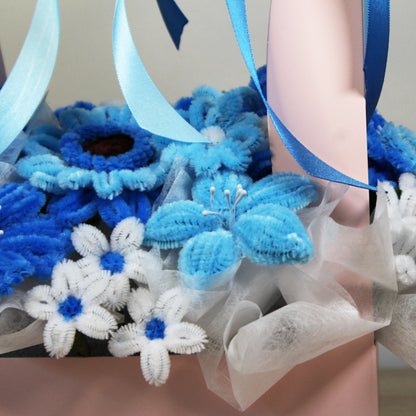 Květinová krabička - Modrá