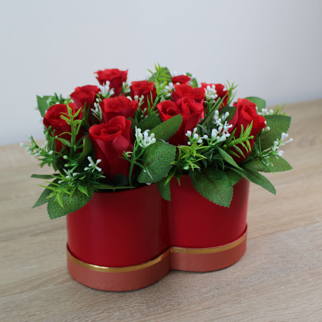 Květinový box ve tvaru srdce