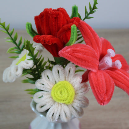 Ručně vyráběná kytice - Červená