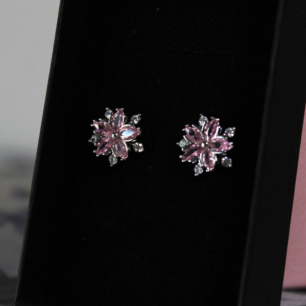 Květinové náušnice - Třešňový květ