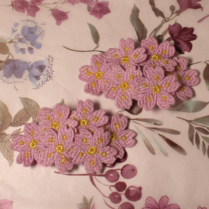 Vyšívaná spona do vlasů 2ks