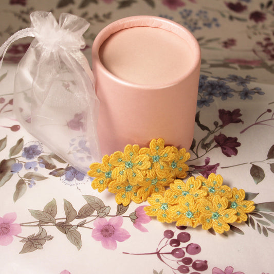 Vyšívaná spona do vlasů 2ks