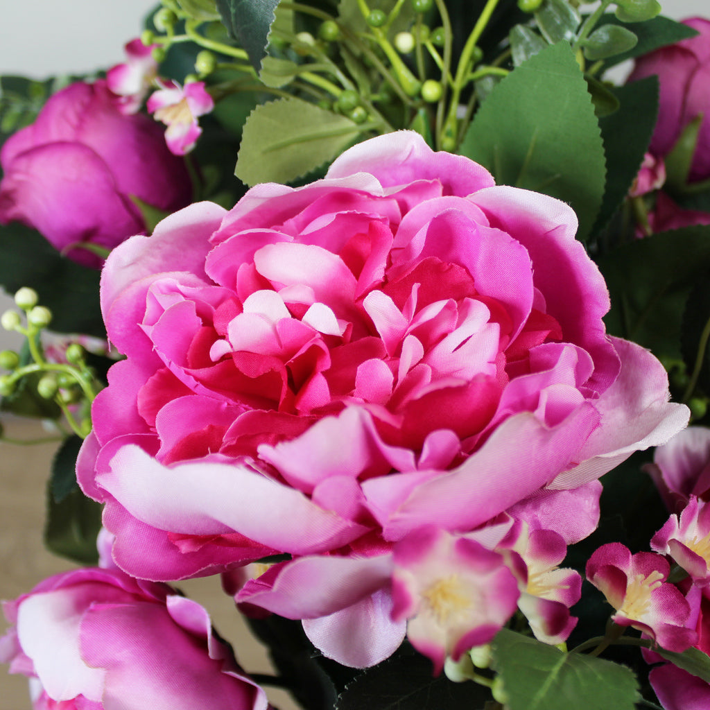 Kytice z umělých květin - Pivoňky, růže