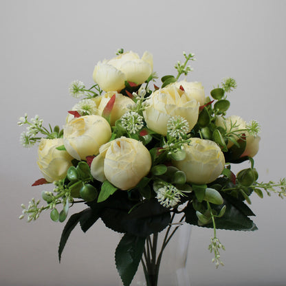 Kytice z umělých květin - Pivoňkové růže