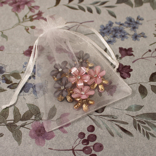 Květinový skřipeček do vlasů 6ks