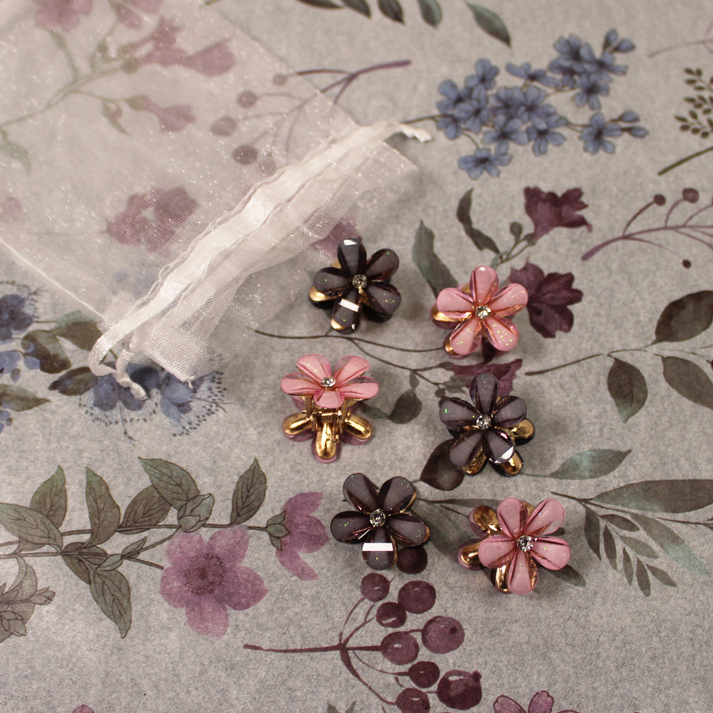 Květinový skřipeček do vlasů 6ks