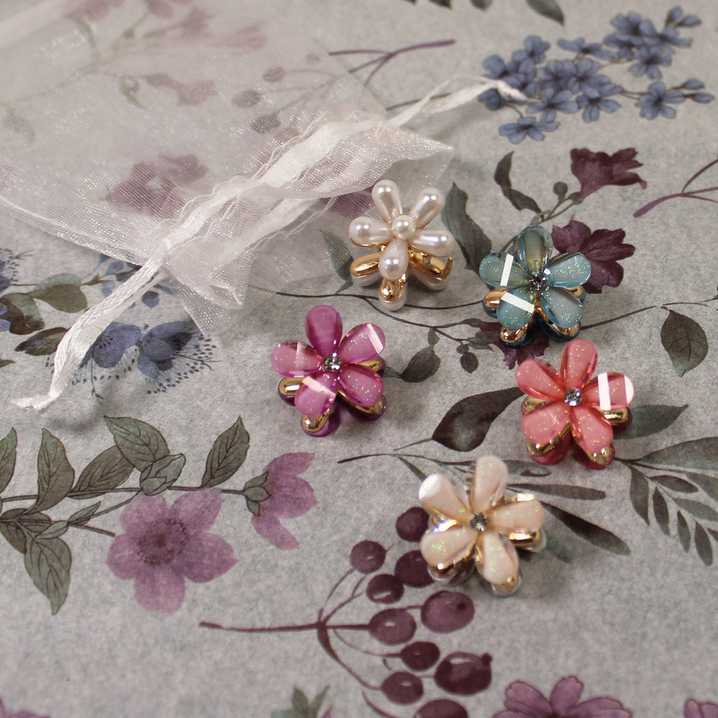 Květinový skřipeček do vlasů 5ks