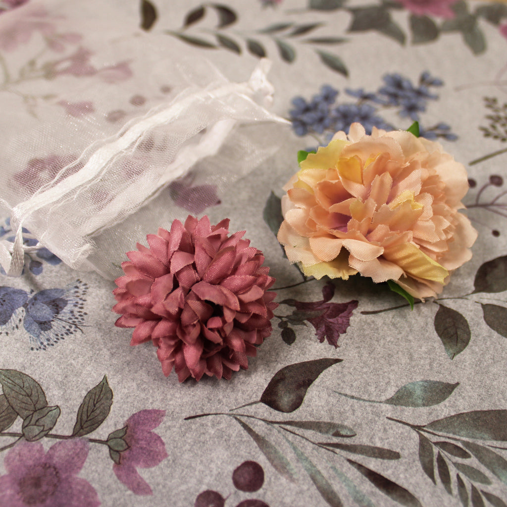 Květy do vlasů žluto-růžová