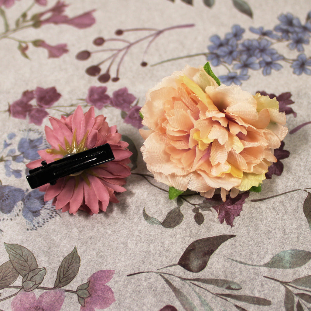 Květy do vlasů žluto-růžová