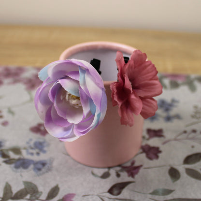 Květy do vlasů bílo-fialová