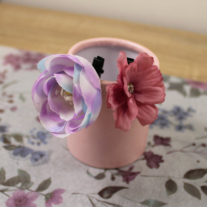 Květy do vlasů bílo-fialová