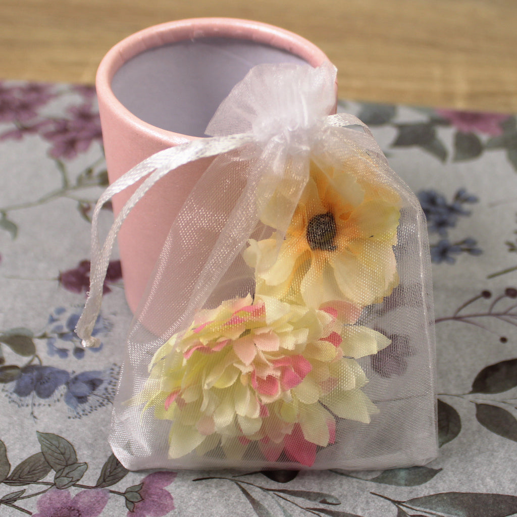 Květy do vlasů žluto-růžová