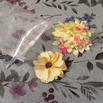 Květy do vlasů žluto-růžová