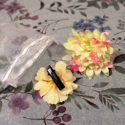 Květy do vlasů žluto-růžová