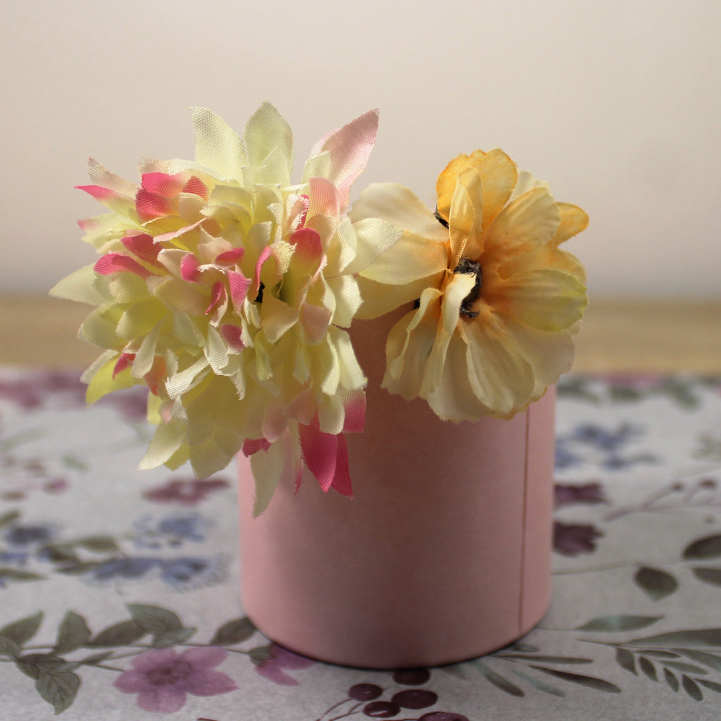 Květy do vlasů žluto-růžová