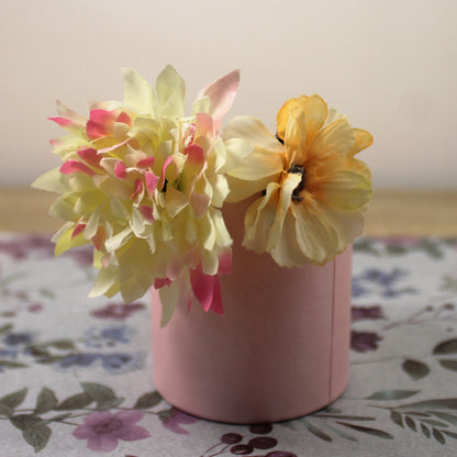 Květy do vlasů žluto-růžová