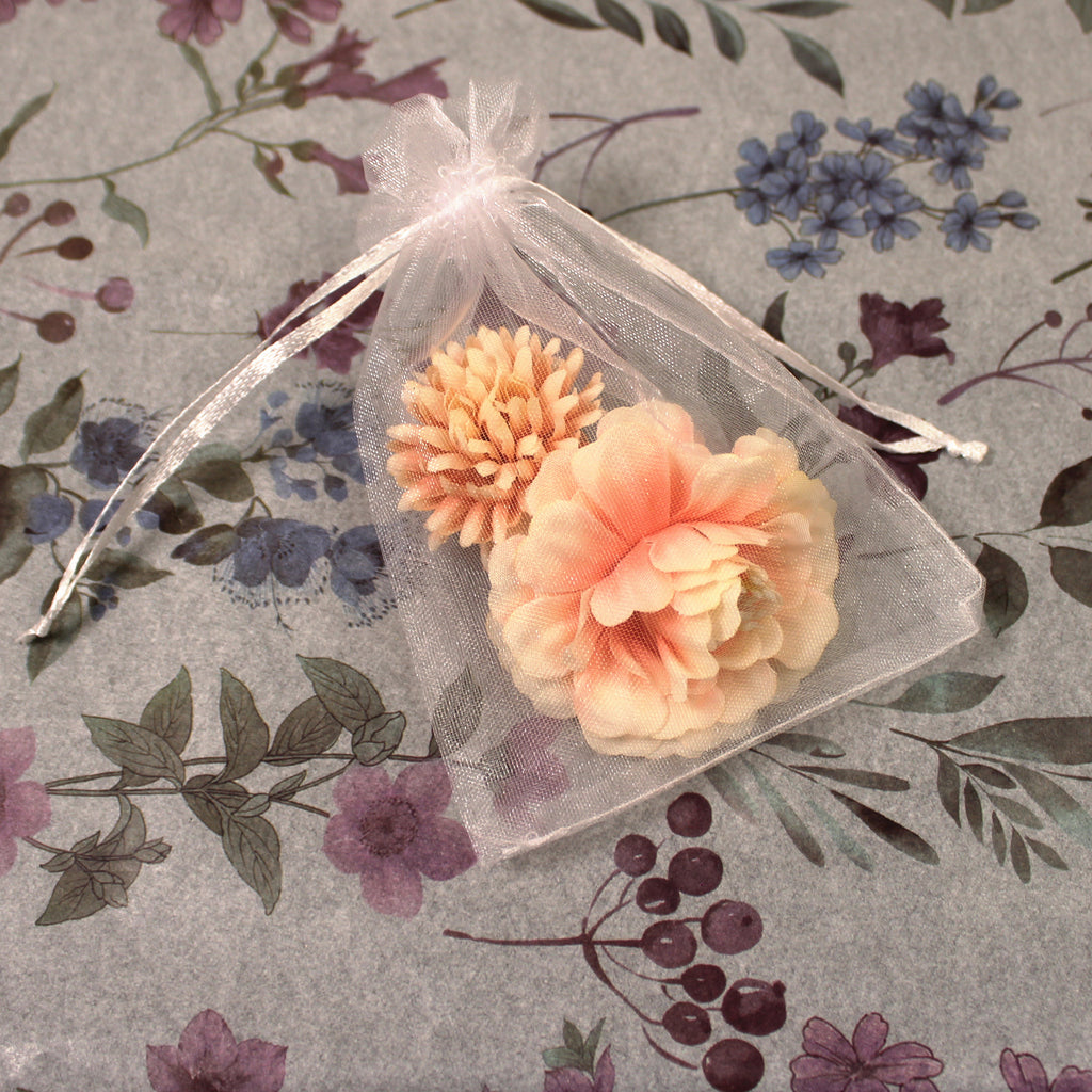 Květy do vlasů žluto-růžová