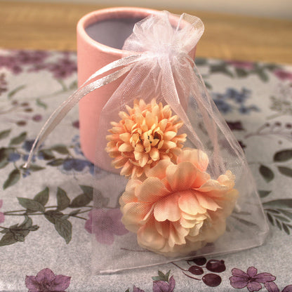 Květy do vlasů žluto-růžová