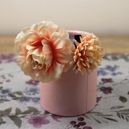 Květy do vlasů žluto-růžová