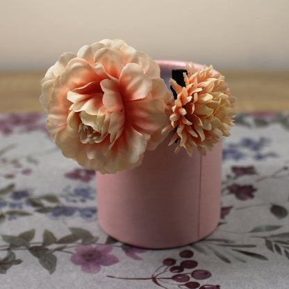 Květy do vlasů žluto-růžová