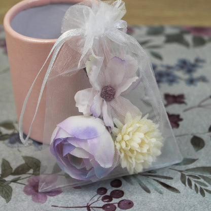 Květy do vlasů bílo-fialová