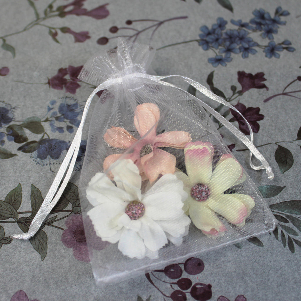 Květy do vlasů žluto-růžová