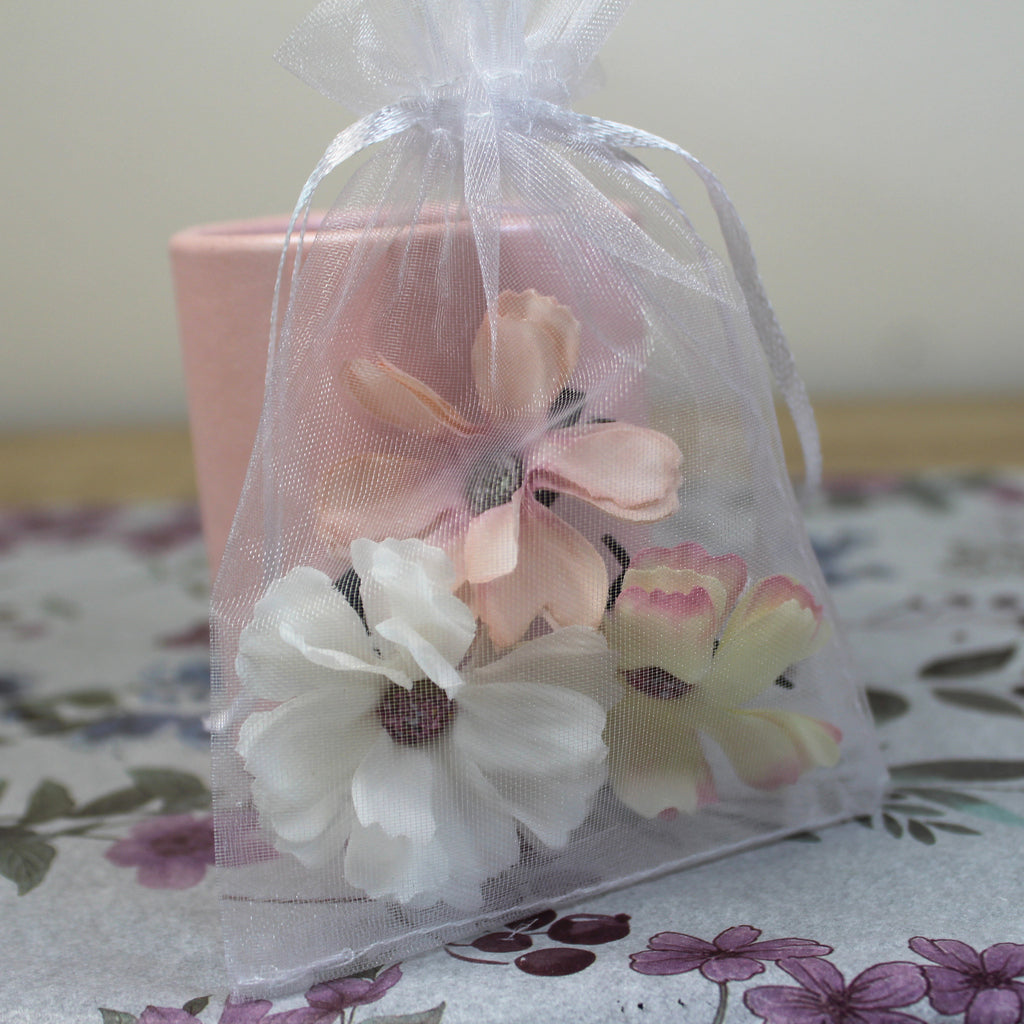 Květy do vlasů žluto-růžová