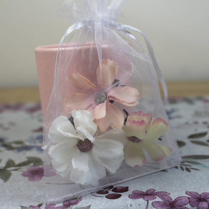 Květy do vlasů žluto-růžová