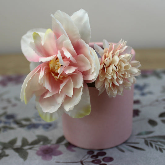 Květy do vlasů bílo-růžová